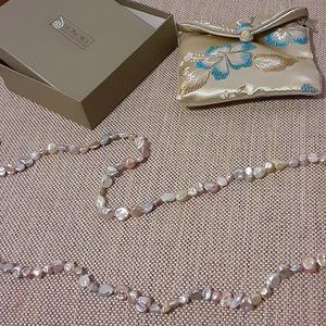 Cultured Keshi Pearl 6.0mm - 10.0mm 36" Necklace